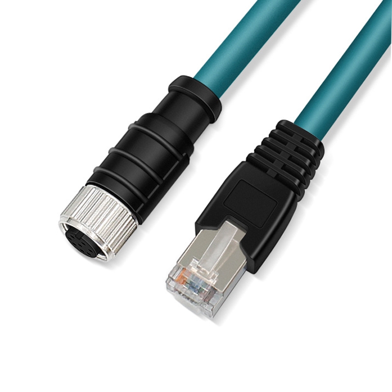 四川M12 8芯母头A型转RJ45